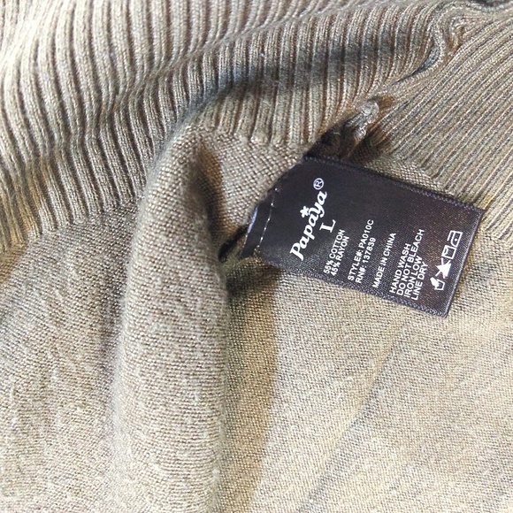 PAPAYA olive green button-front cardigan stitch - Picture 4 of 7